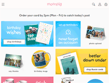 Tablet Screenshot of moonpig.com.au